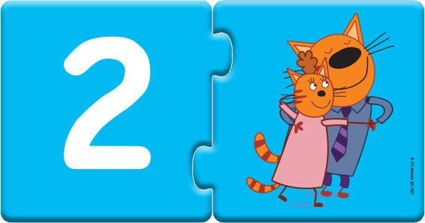 Книга Три коти. Кото-пазлики. Учимо цифри (У)Kids-E-Cat