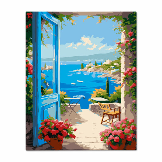 Картина за номерами «Лазурний пейзаж» купити в Українській книгарні в Європі