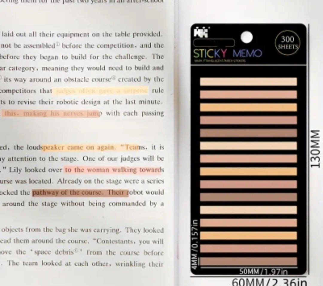 Transparent, waterproof markers with a sticky base