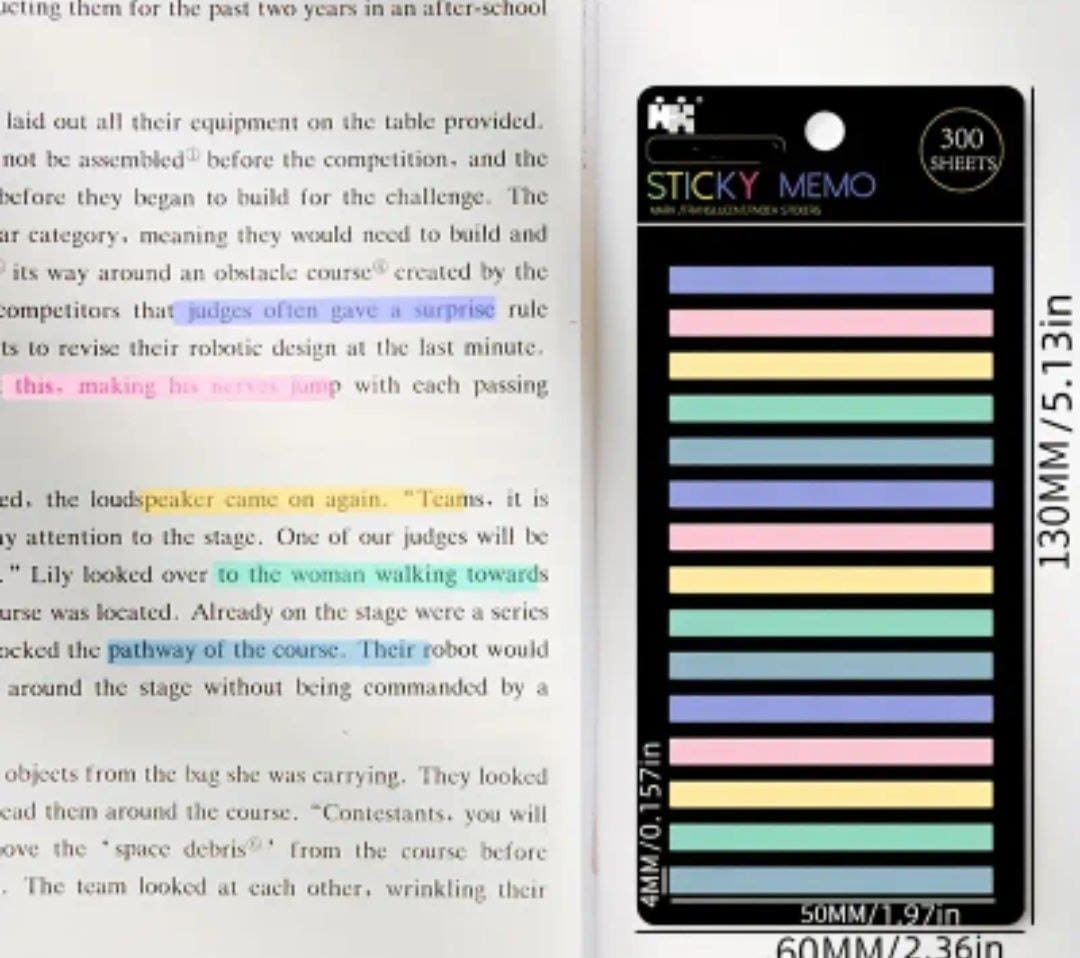 Transparent, waterproof markers with a sticky base