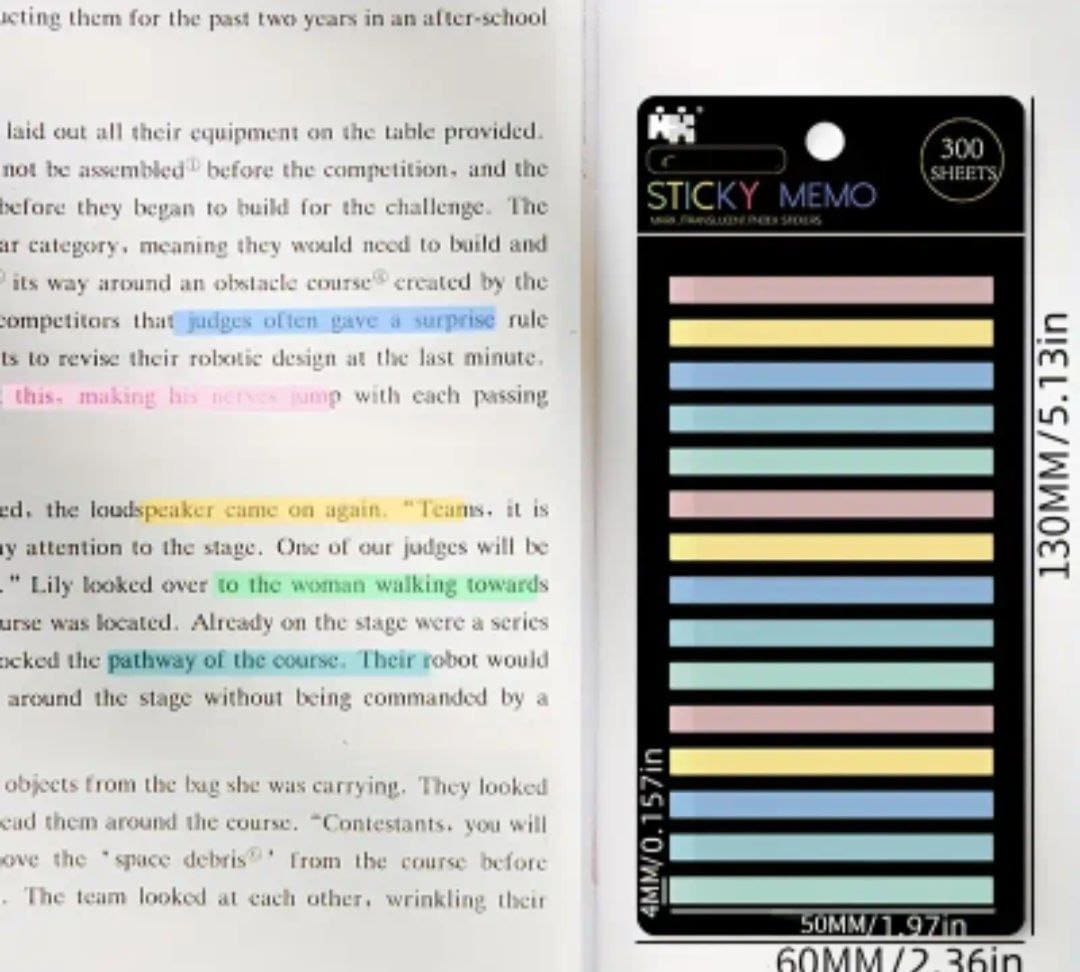 Transparent, waterproof markers with a sticky base