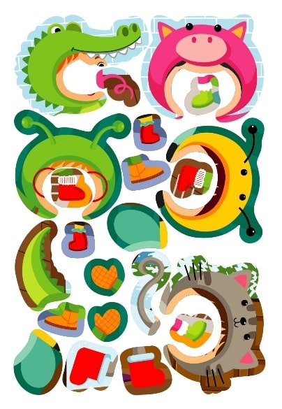 Новорічні пригоди. Наліпки-одягалки. На святі Олена Чхайло