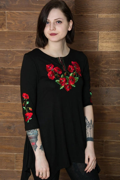 Women's tunic Poppy field