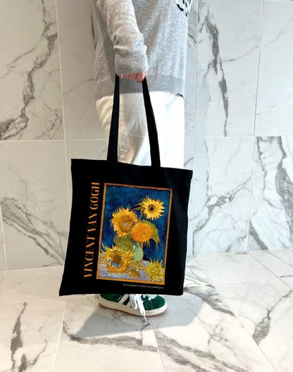 Екошопер чорний «VINCENT VAN GOGH. Соняшники»