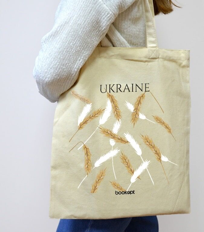 Екошопер бежевий «Ukraine» (колоски)
