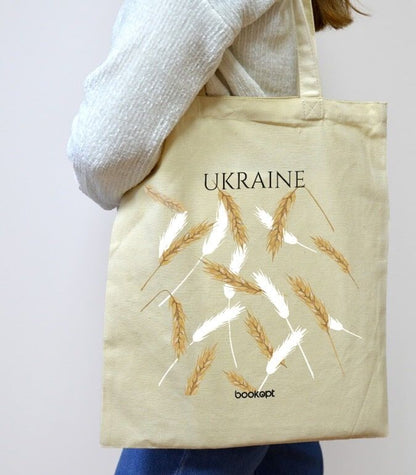 Екошопер бежевий «Ukraine» (колоски)