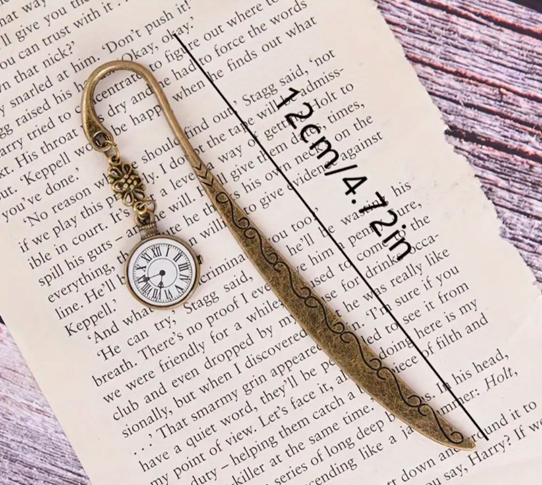 Metal bookmark "Clock"